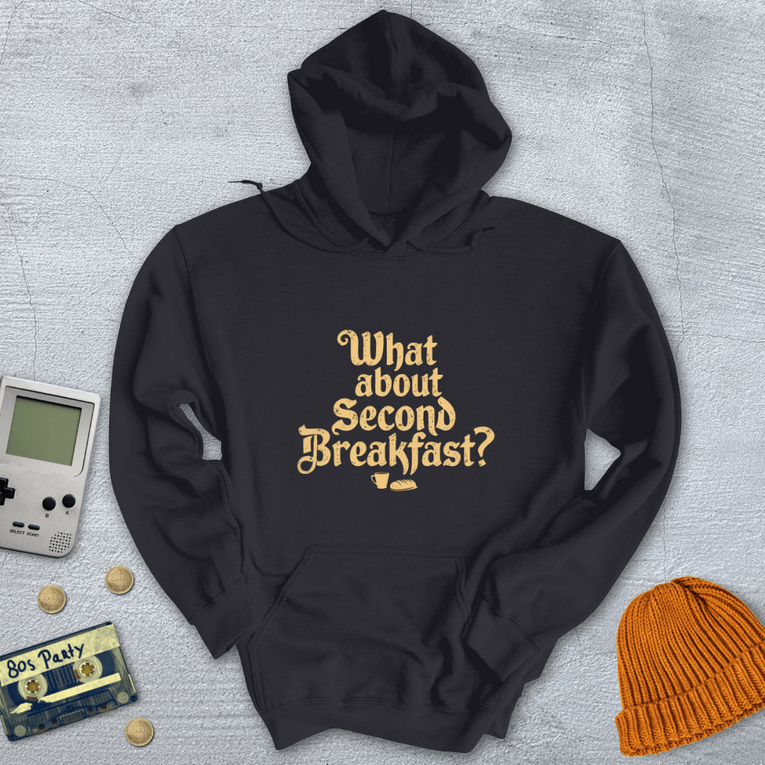 Printify Hoodie Black / S Second Breakfast - Hoodie