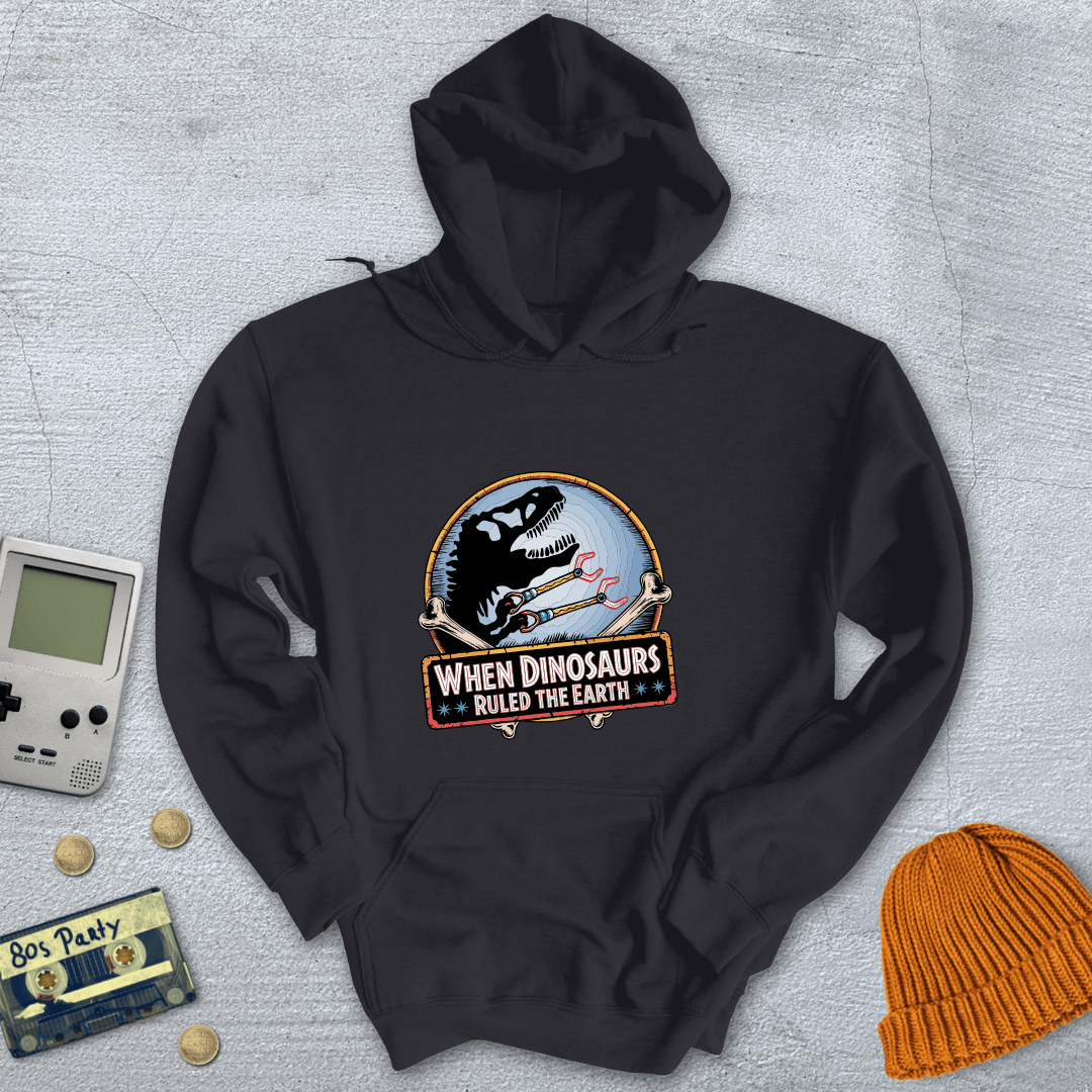 Printify Hoodie Black / S When Dinosaurs Ruled the Earth - Hoodie