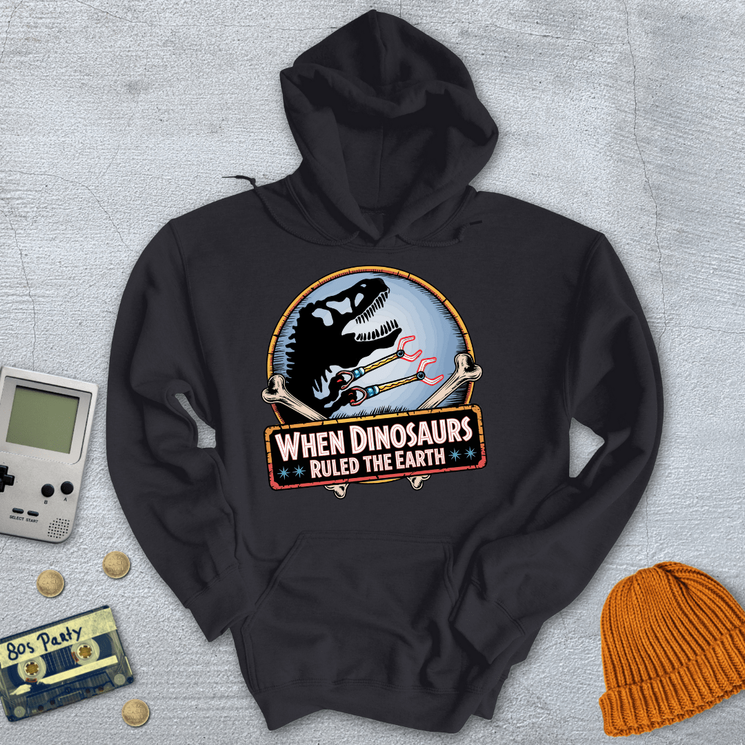Printify Hoodie Black / S When Dinosaurs Ruled the Earth - Hoodie