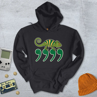 Comma Chameleon - Hoodie - Throwback Paradise