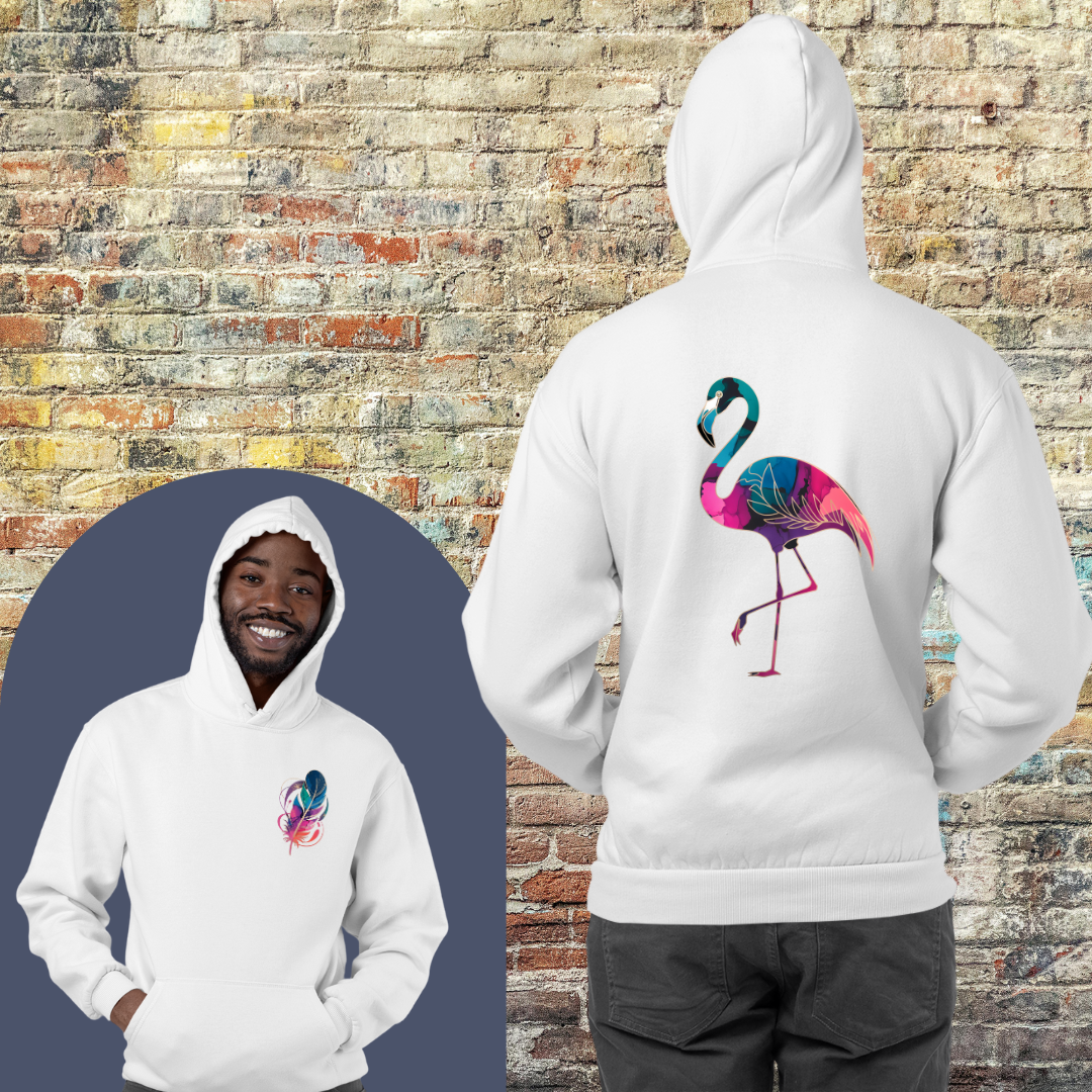 Printify Hoodie Gradient Flamingo - Hoodie