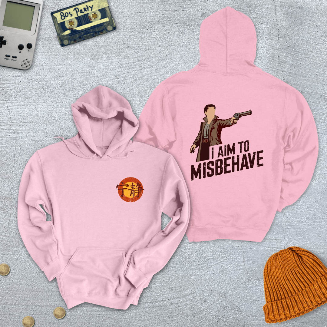 Printify Hoodie Light Pink / S Aim to Misbehave - Hoodie