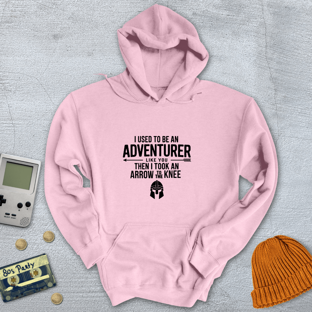 Printify Hoodie Light Pink / S Arrow to the Knee - Hoodie