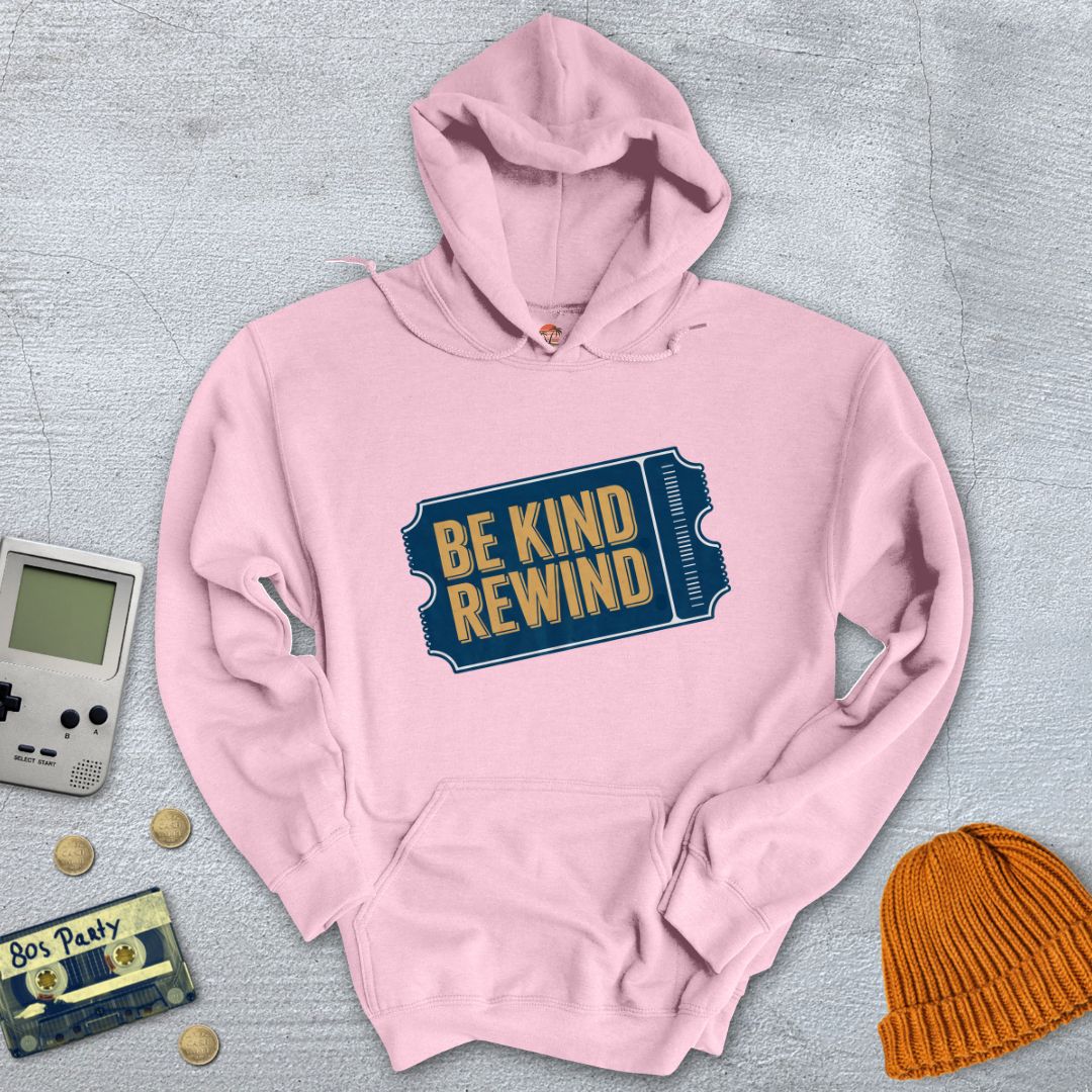 Printify Hoodie Light Pink / S Be Kind Rewind - Hoodie