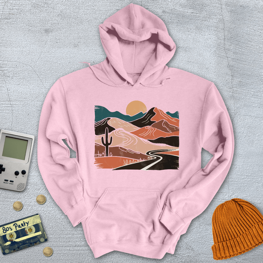 Printify Hoodie Light Pink / S Desert landscape - Hoodie