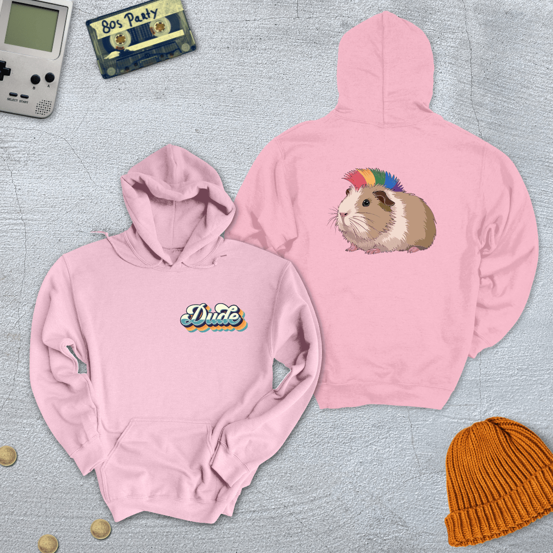 Printify Hoodie Light Pink / S Dude - Hoodie