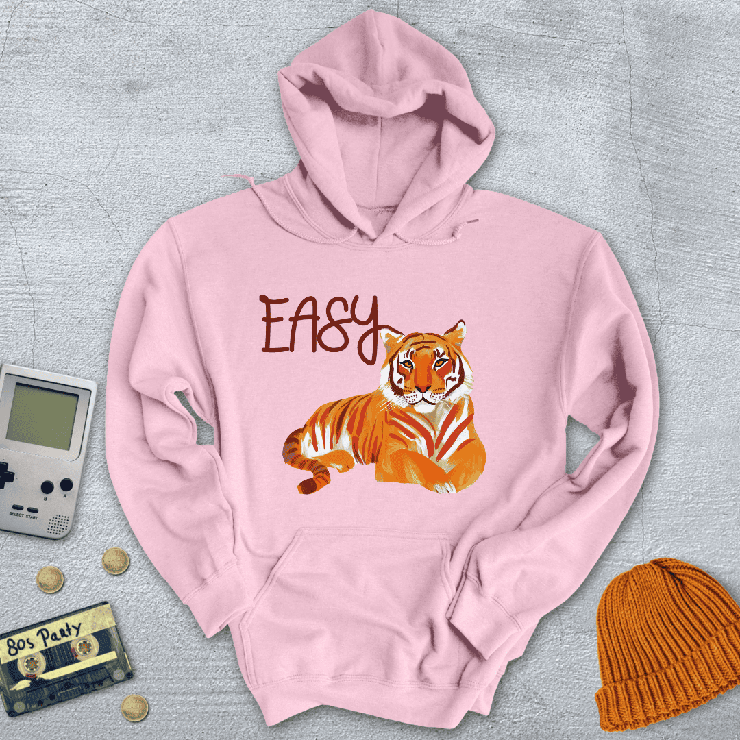 Printify Hoodie Light Pink / S Easy Tiger - Hoodie