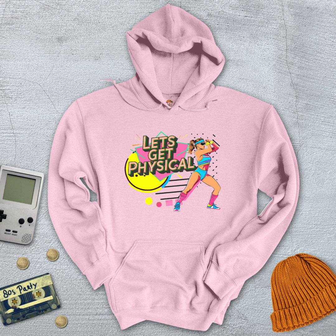 Printify Hoodie Light Pink / S Get Physical - Hoodie