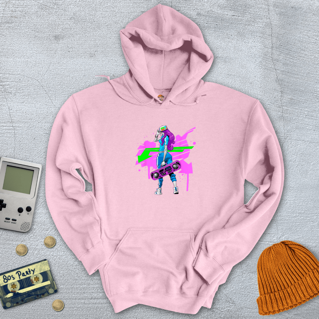 Printify Hoodie Light Pink / S Graffit Girl - Hoodie