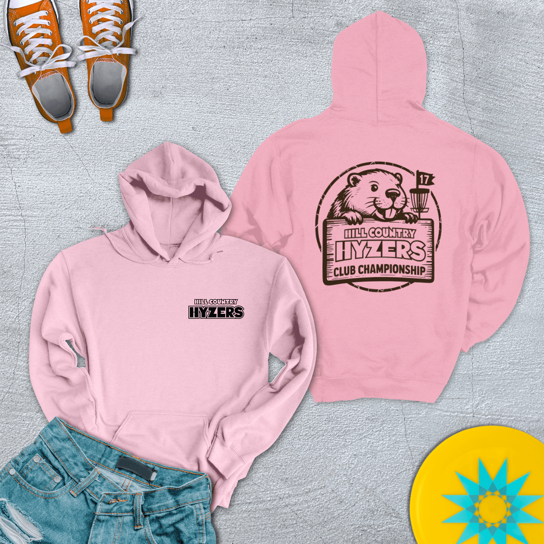 Printify Hoodie Light Pink / S Hill Country Hyzers Disc Golf Championship - Hoodie