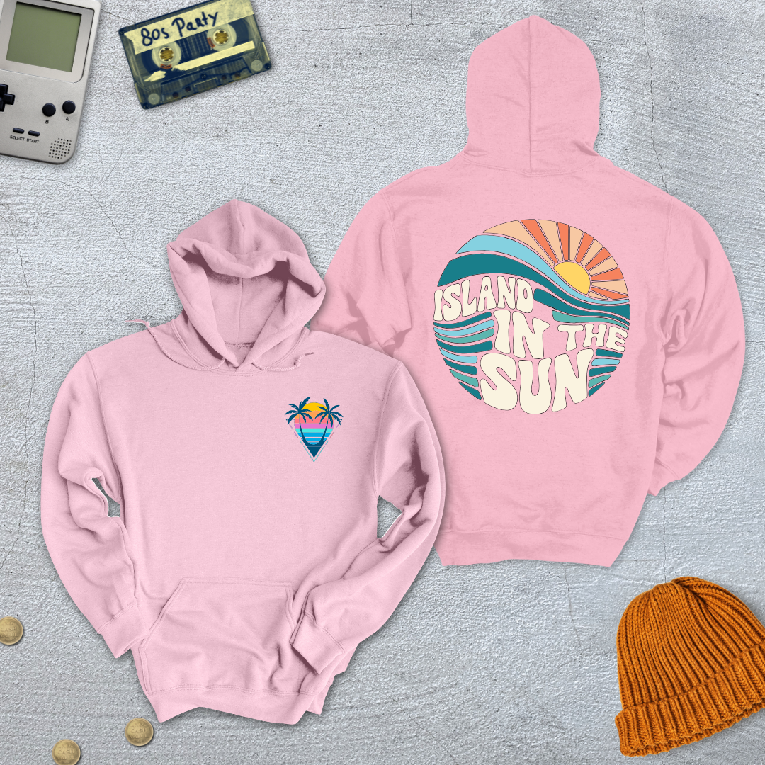 Printify Hoodie Light Pink / S Island in the Sun - Hoodie