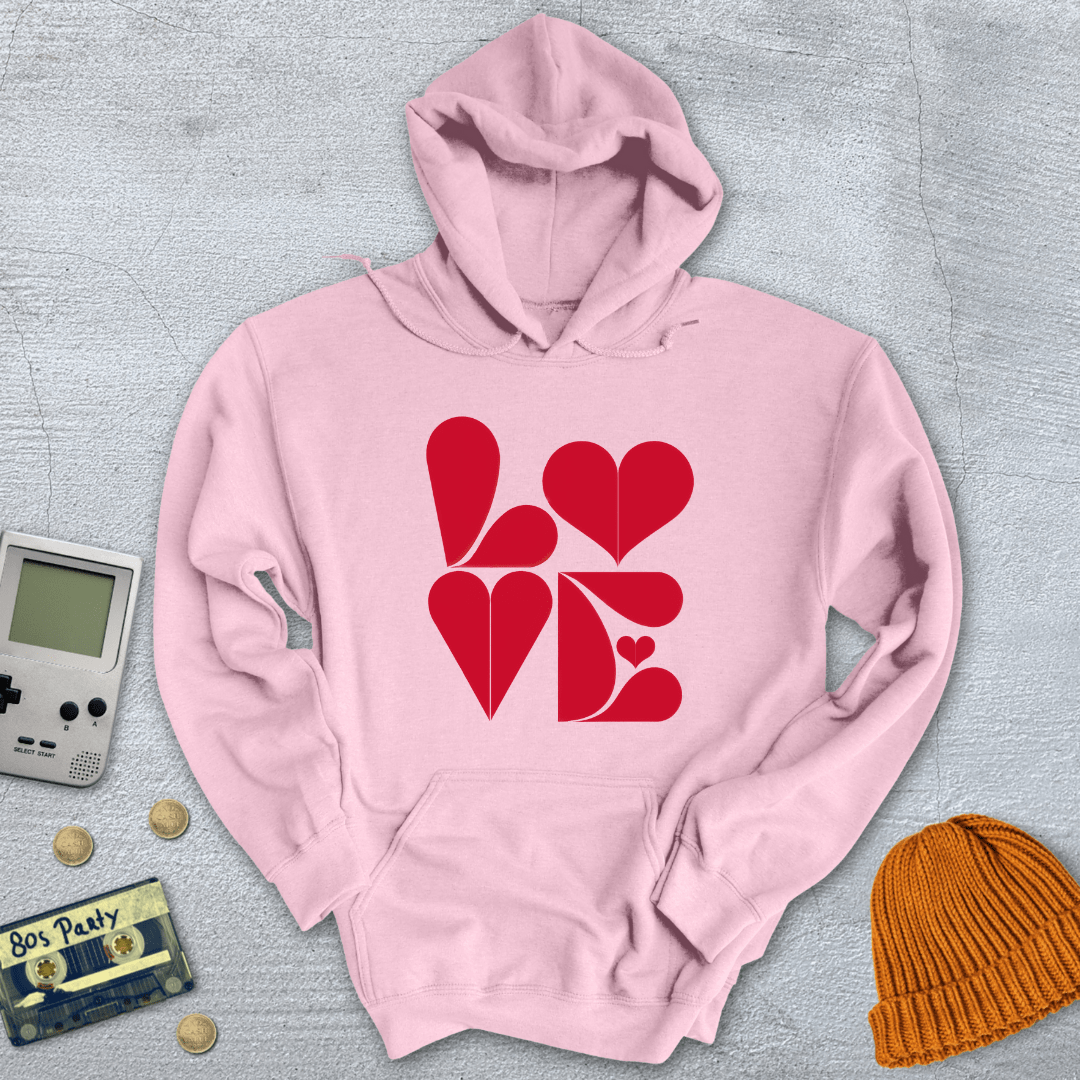 Printify Hoodie Light Pink / S LOVE - Hoodie