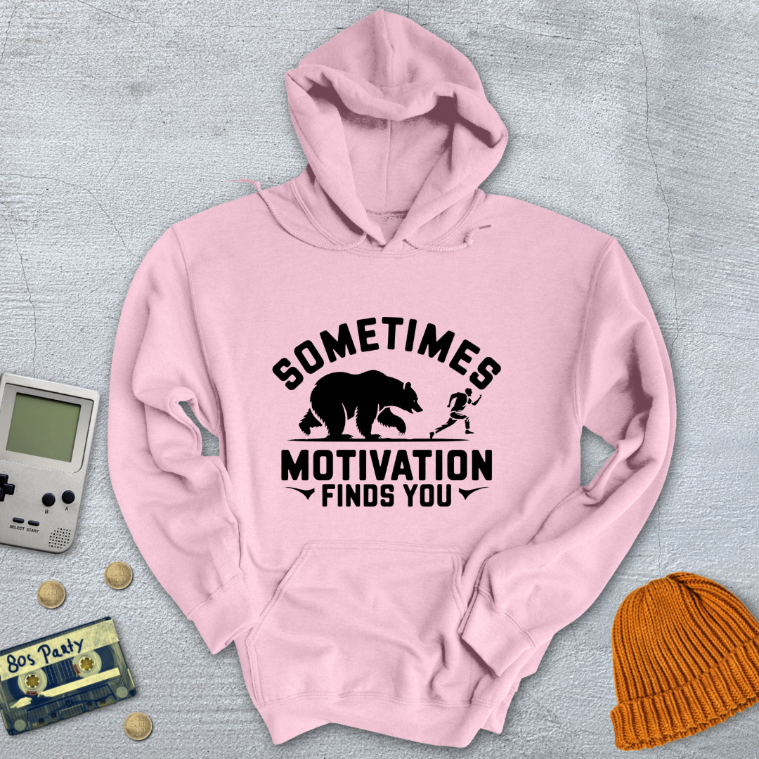 Printify Hoodie Light Pink / S Motivation Finds You - Hoodie