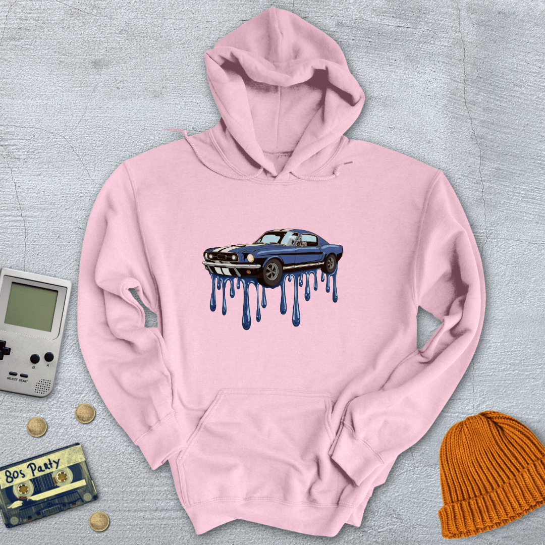 Printify Hoodie Light Pink / S Muscle Car - Hoodie