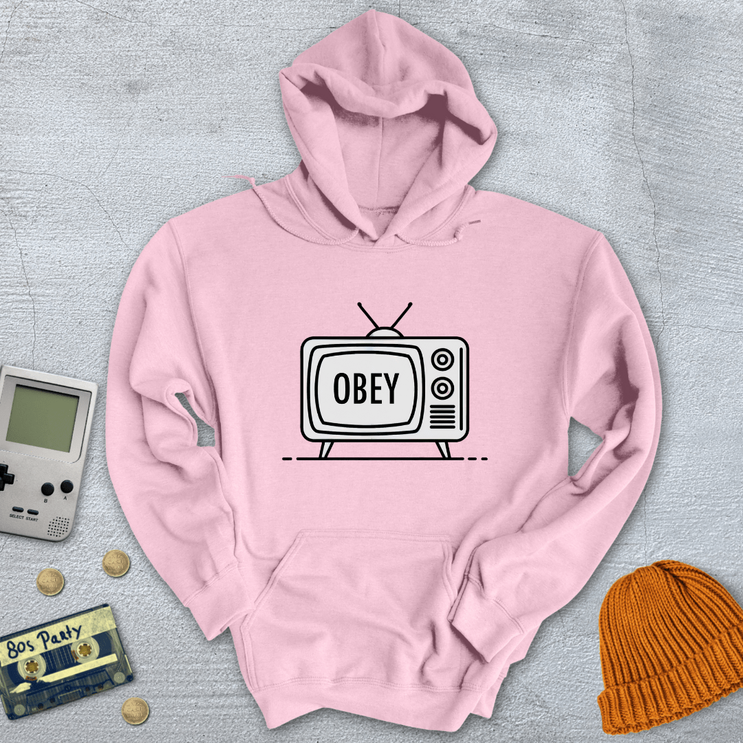Printify Hoodie Light Pink / S Obey - Hoodie