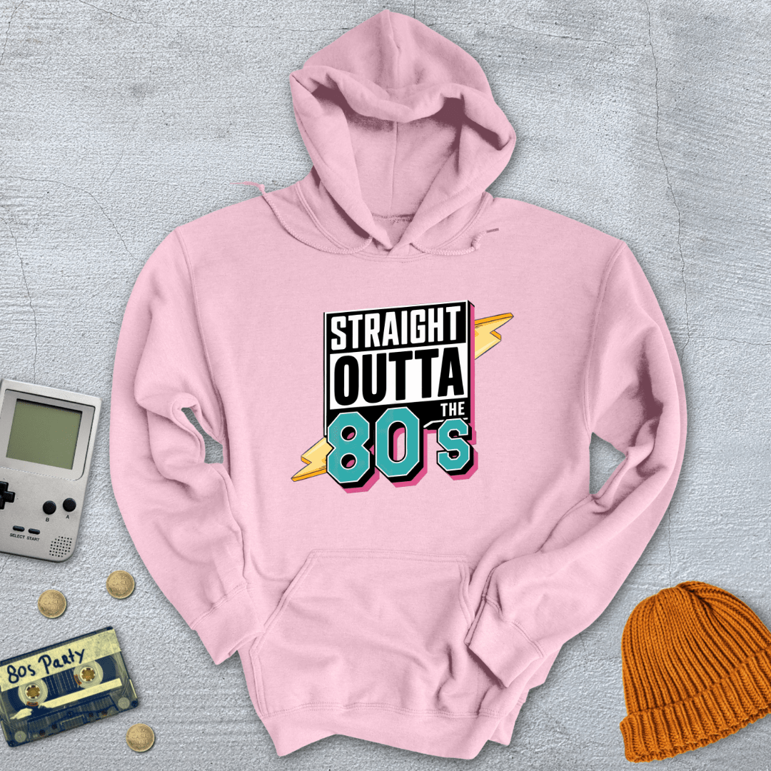 Printify Hoodie Light Pink / S Outta the 80s - Hoodie