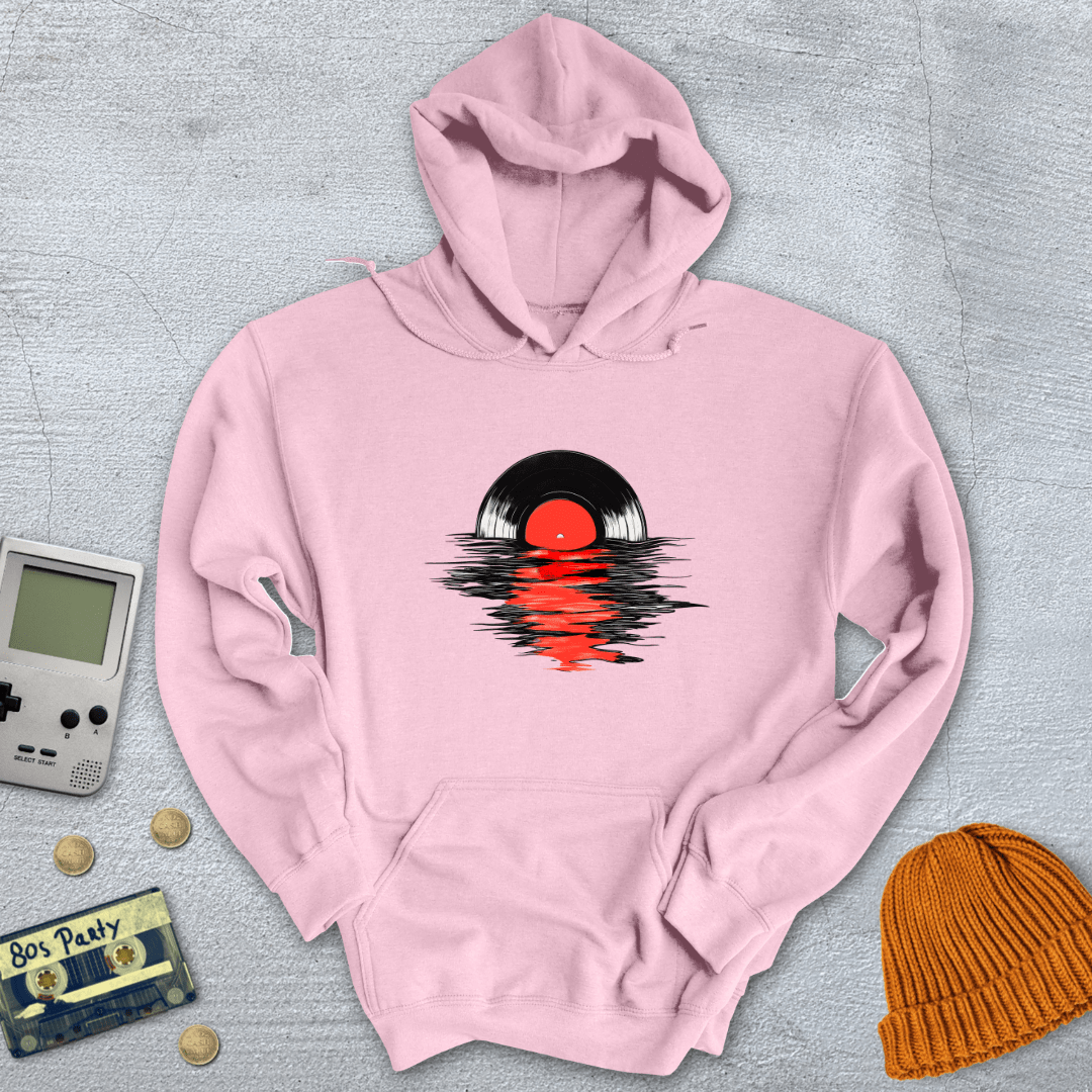 Printify Hoodie Light Pink / S Record Sunset - Hoodie