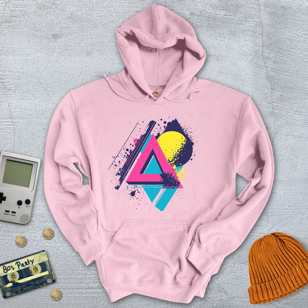 Printify Hoodie Light Pink / S Retro Abstract - Hoodie