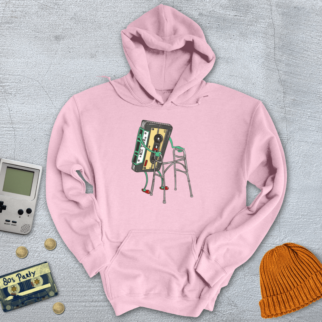 Printify Hoodie Light Pink / S Retro Cassette - Hoodie