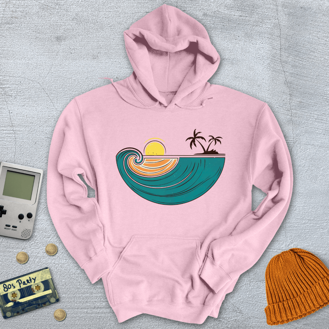 Printify Hoodie Light Pink / S Retro Tropical Bliss - Hoodie