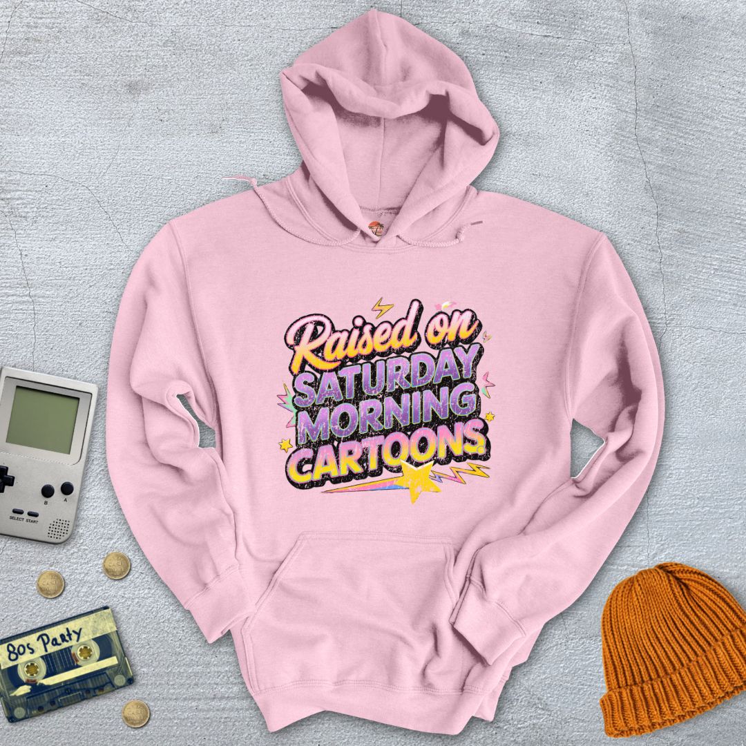 Printify Hoodie Light Pink / S Saturday Morning Cartoons - Hoodie