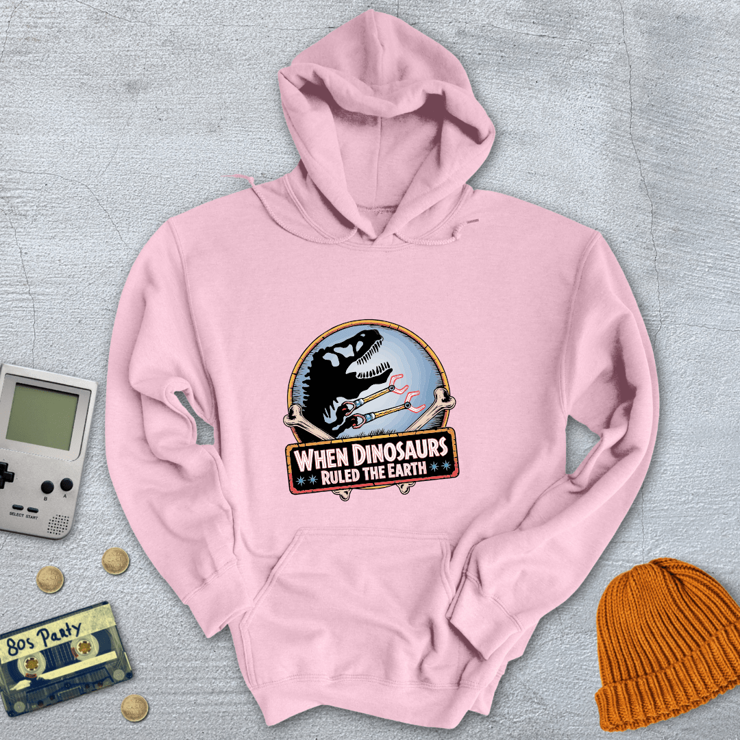 Printify Hoodie Light Pink / S When Dinosaurs Ruled the Earth - Hoodie