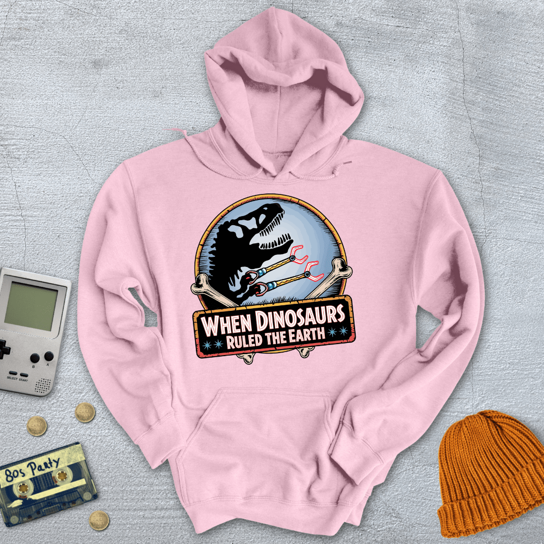 Printify Hoodie Light Pink / S When Dinosaurs Ruled the Earth - Hoodie