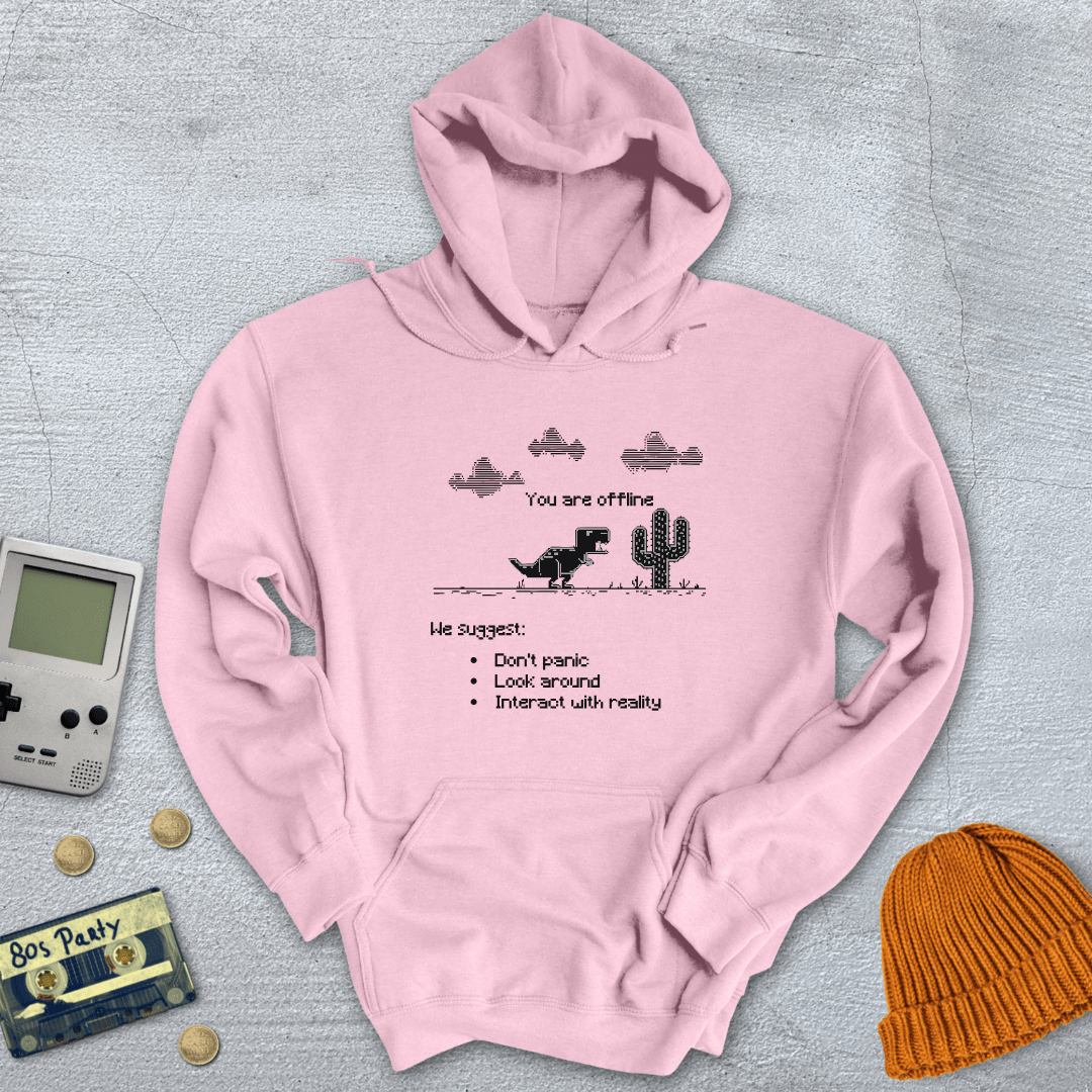 Printify Hoodie Light Pink / S You are offline - Hoodie