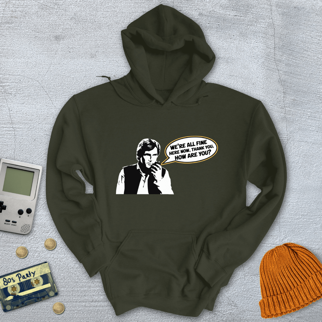 Printify Hoodie Military Green / S All Fine - Hoodie