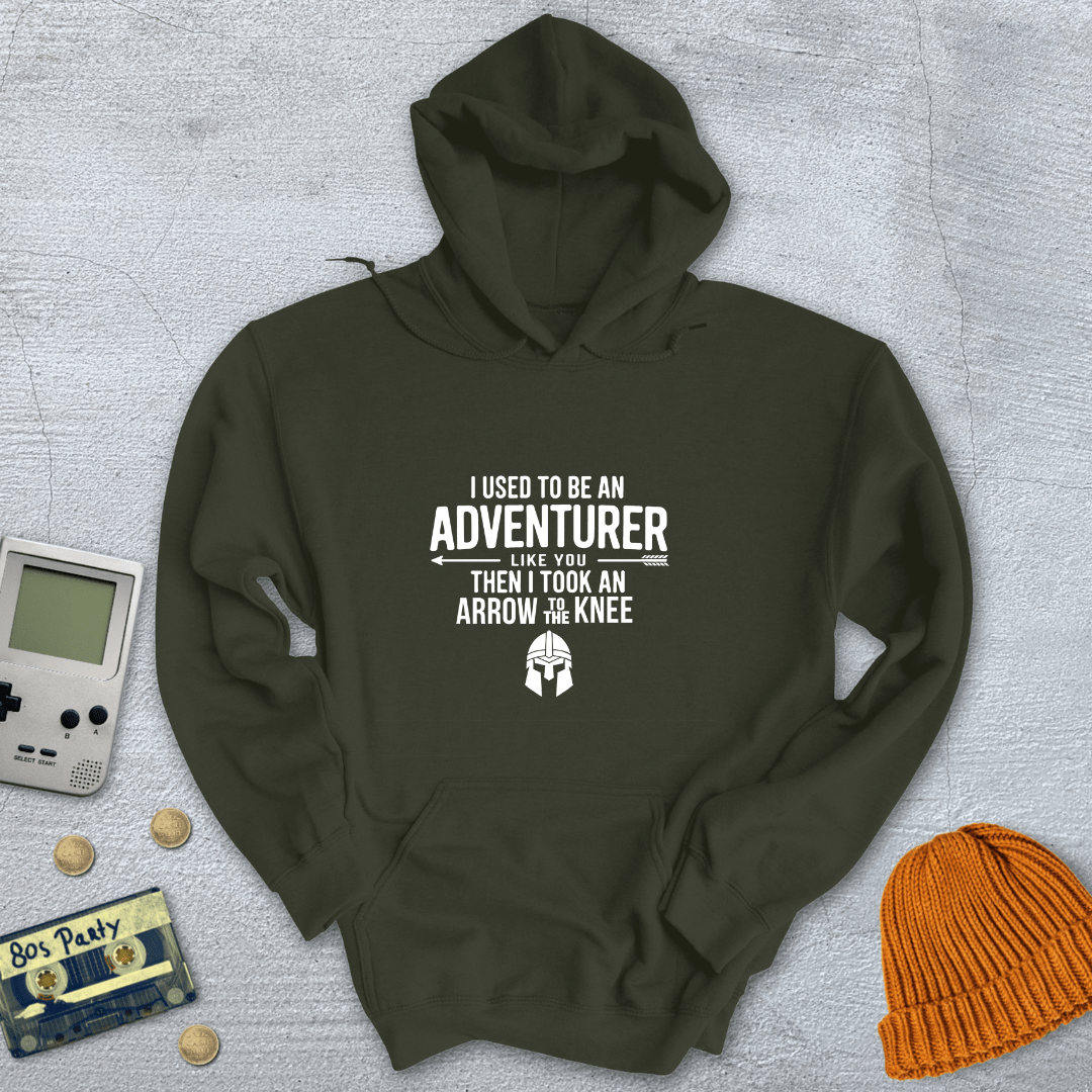 Printify Hoodie Military Green / S Arrow to the Knee - Hoodie