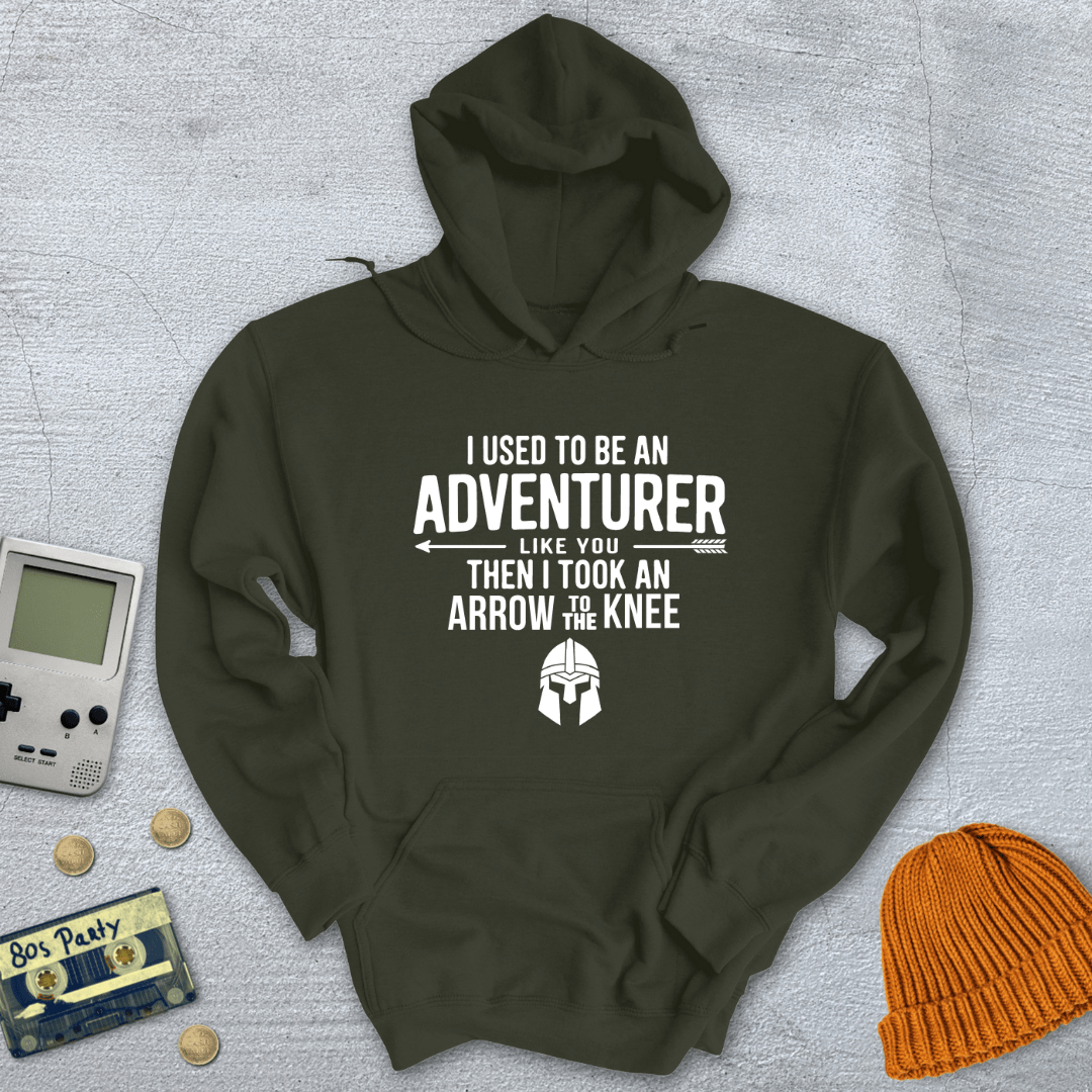 Printify Hoodie Military Green / S Arrow to the Knee - Hoodie