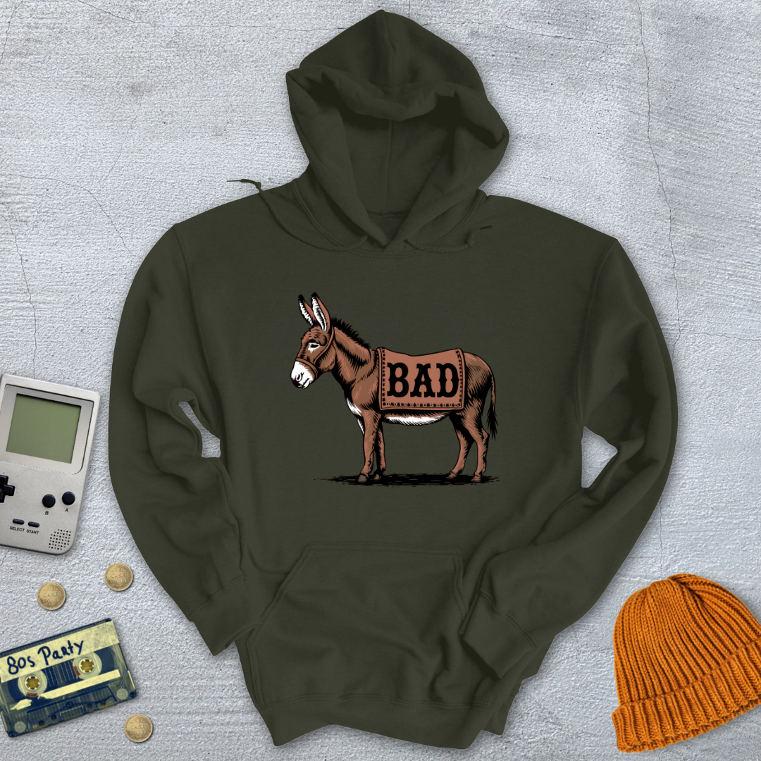 Printify Hoodie Military Green / S Bad Ass - Hoodie
