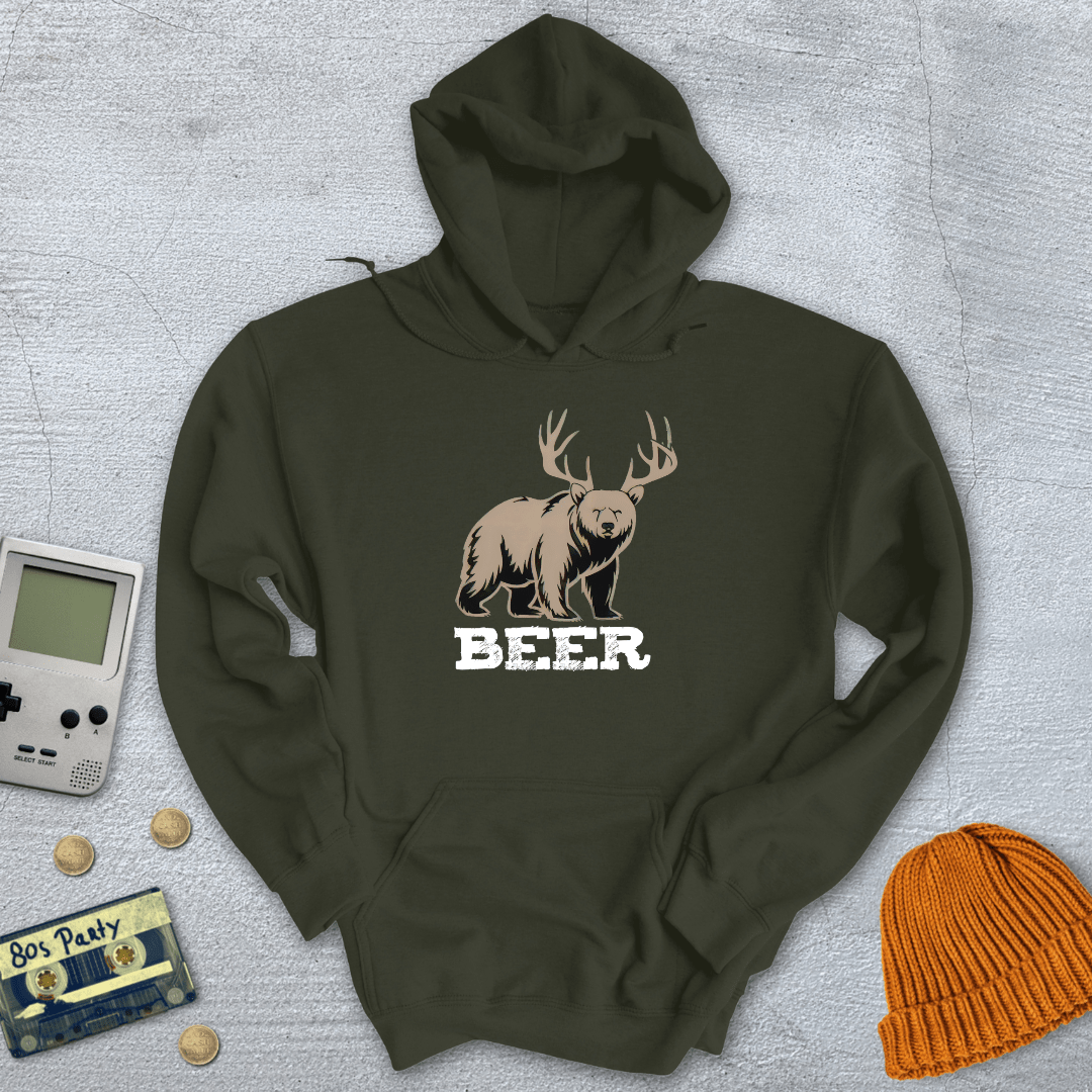 Printify Hoodie Military Green / S Beer - Hoodie