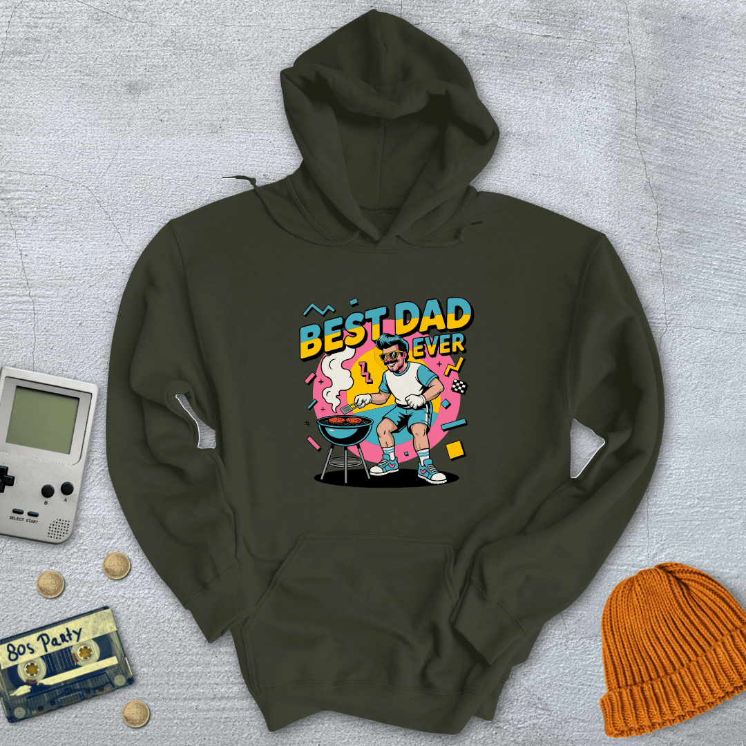 Printify Hoodie Military Green / S Best Dad Ever - Hoodie