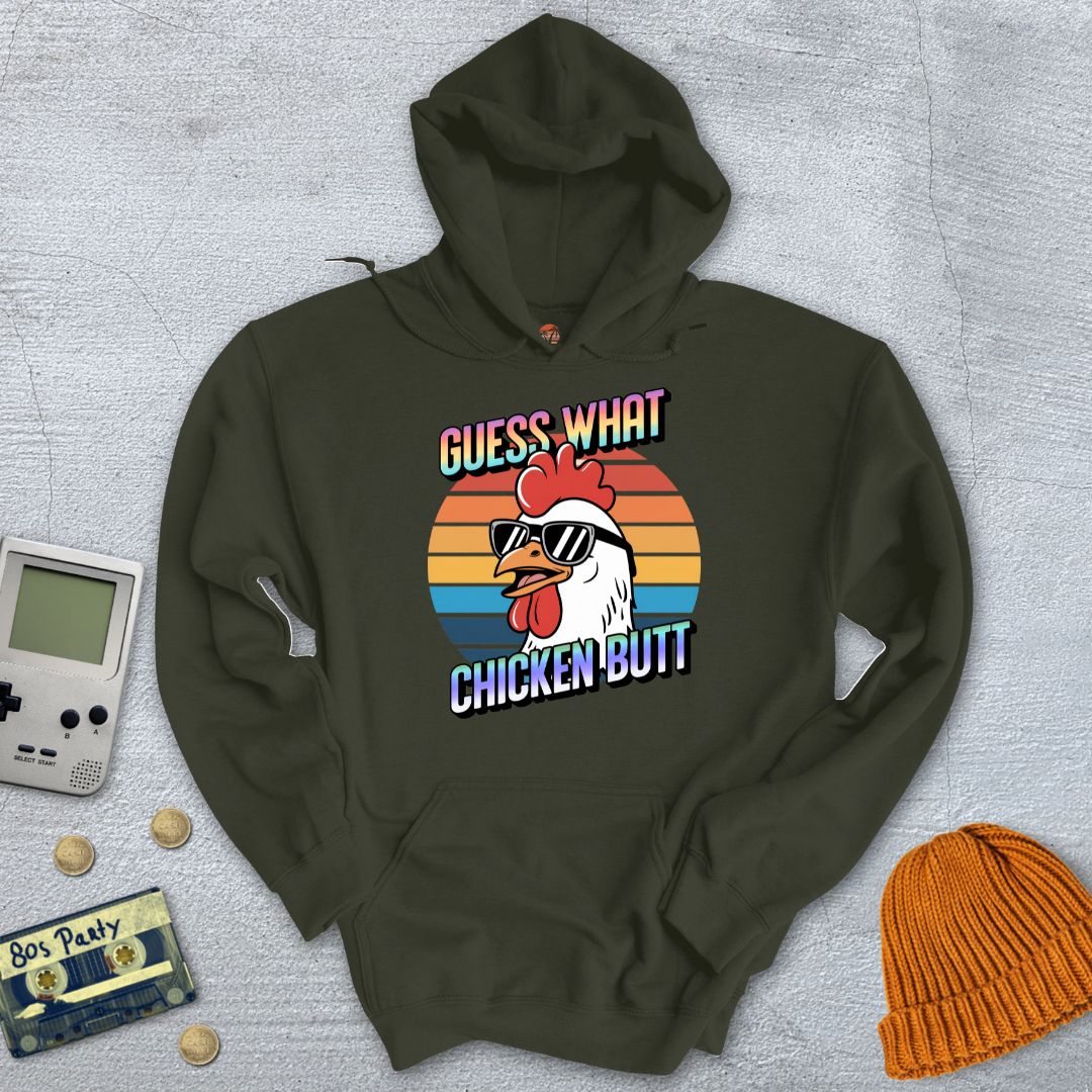 Printify Hoodie Military Green / S ChickenButt - Hoodie
