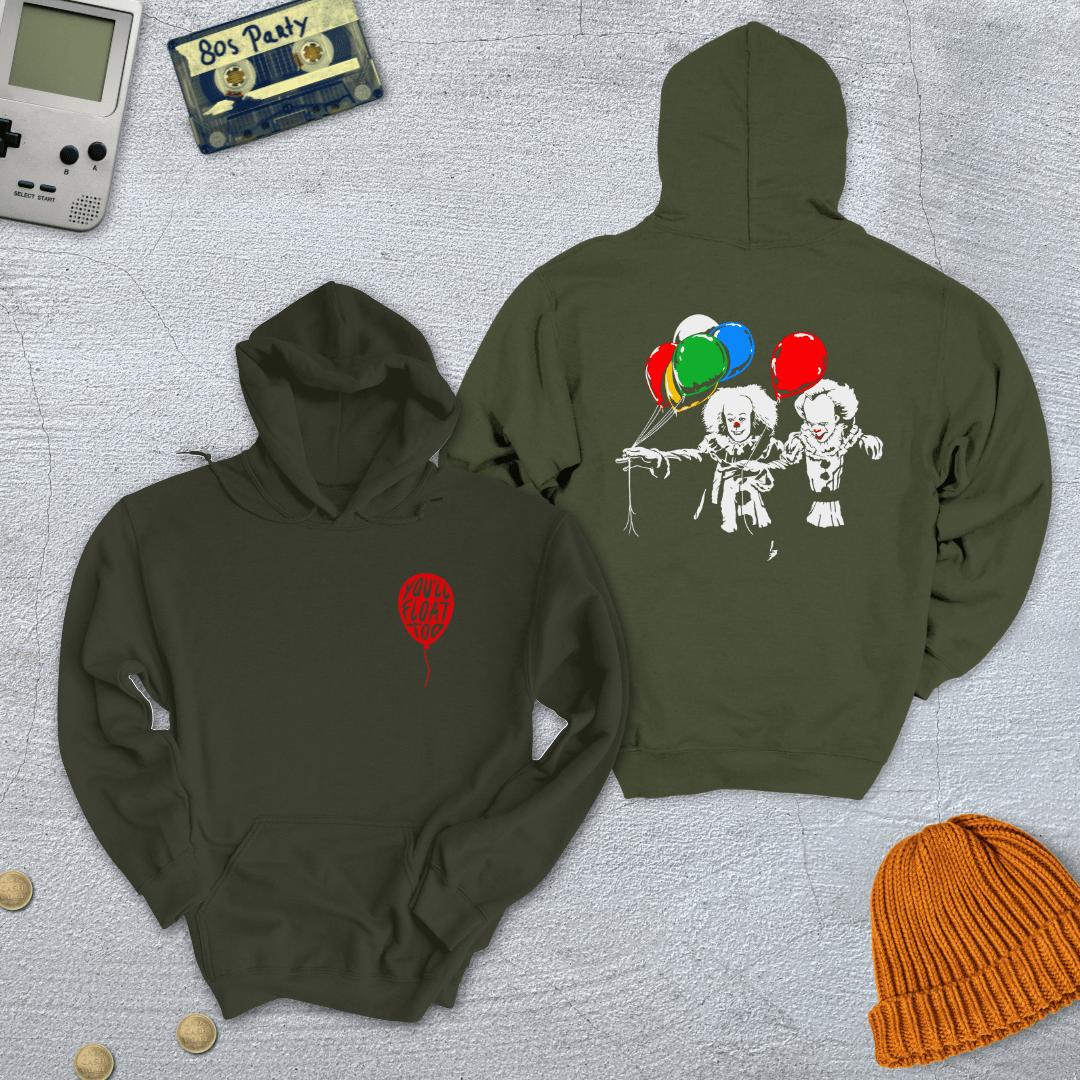 Printify Hoodie Military Green / S Clown Fiction - Hoodie