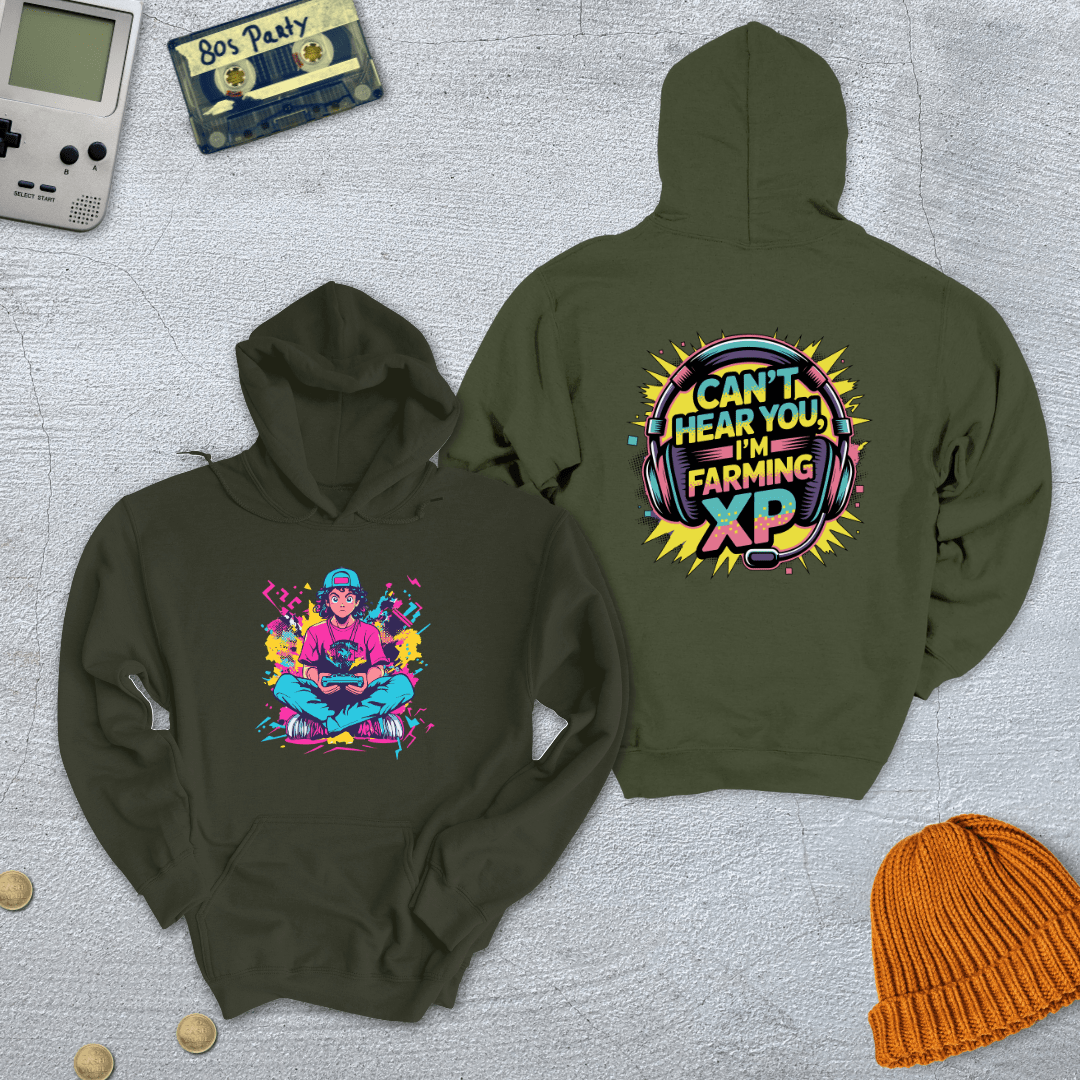 Printify Hoodie Military Green / S Farming XP - Hoodie