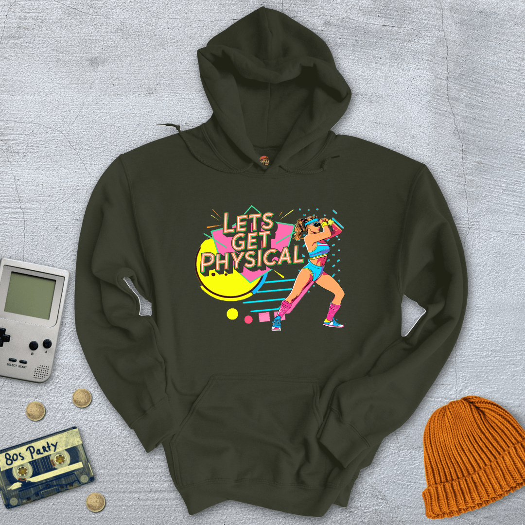 Printify Hoodie Military Green / S Get Physical - Hoodie