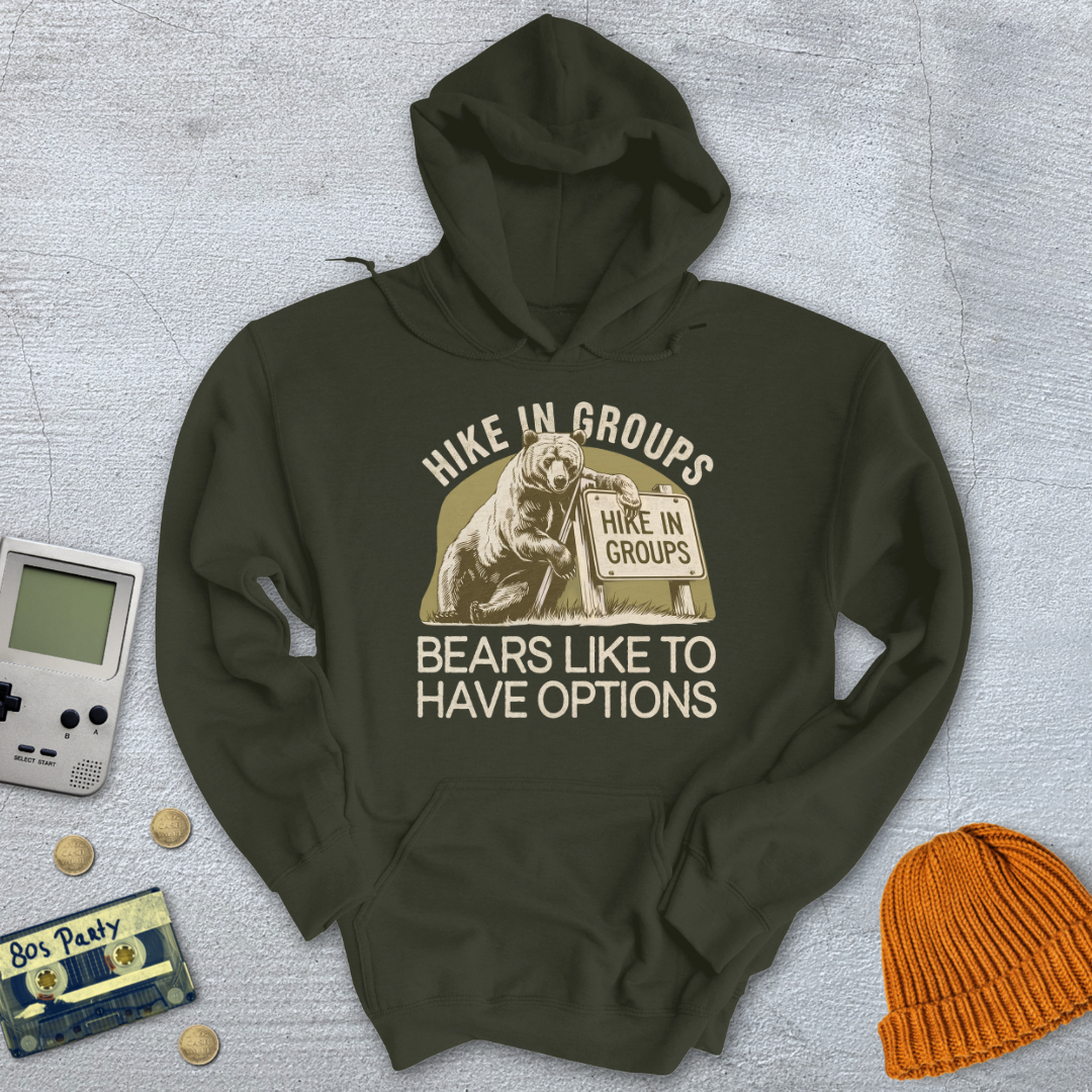 Printify Hoodie Military Green / S Hike in Groups - Hoodie