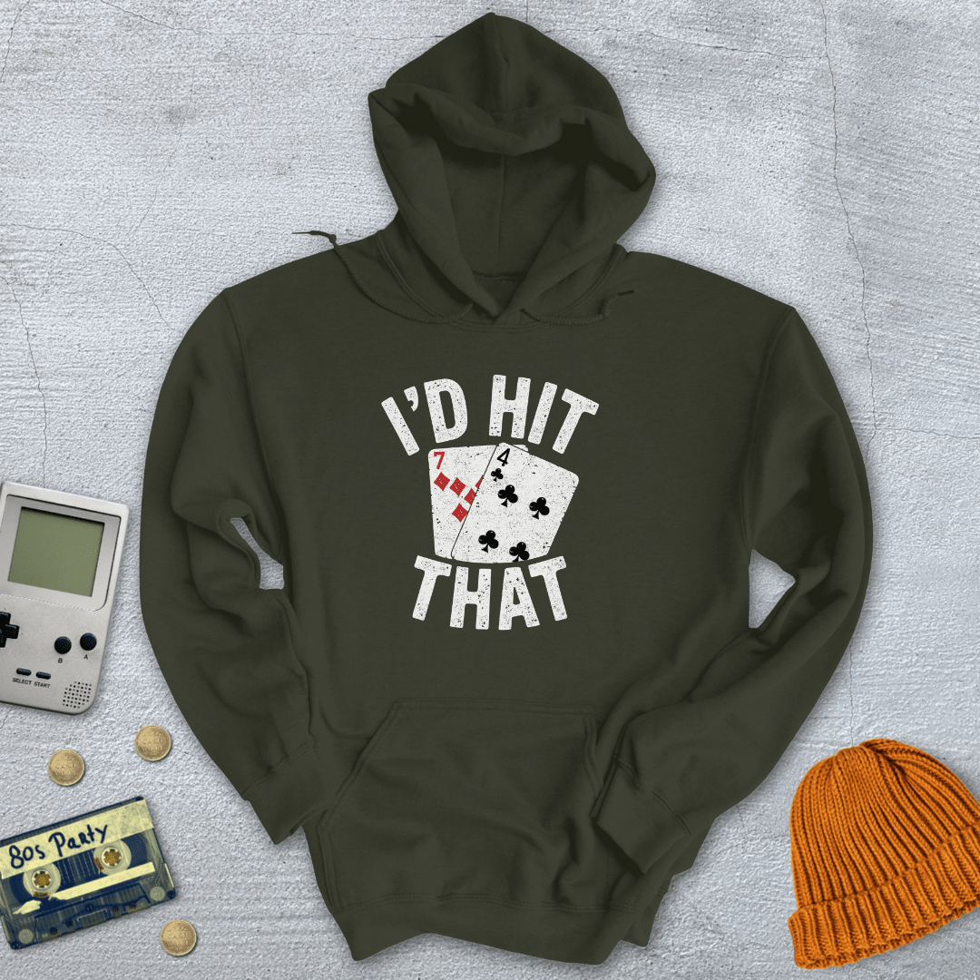 Printify Hoodie Military Green / S Hit That - Hoodie