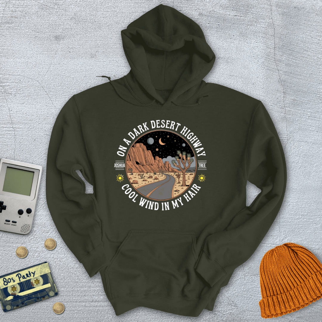 Printify Hoodie Military Green / S Joshua Tree Hwy - Hoodie