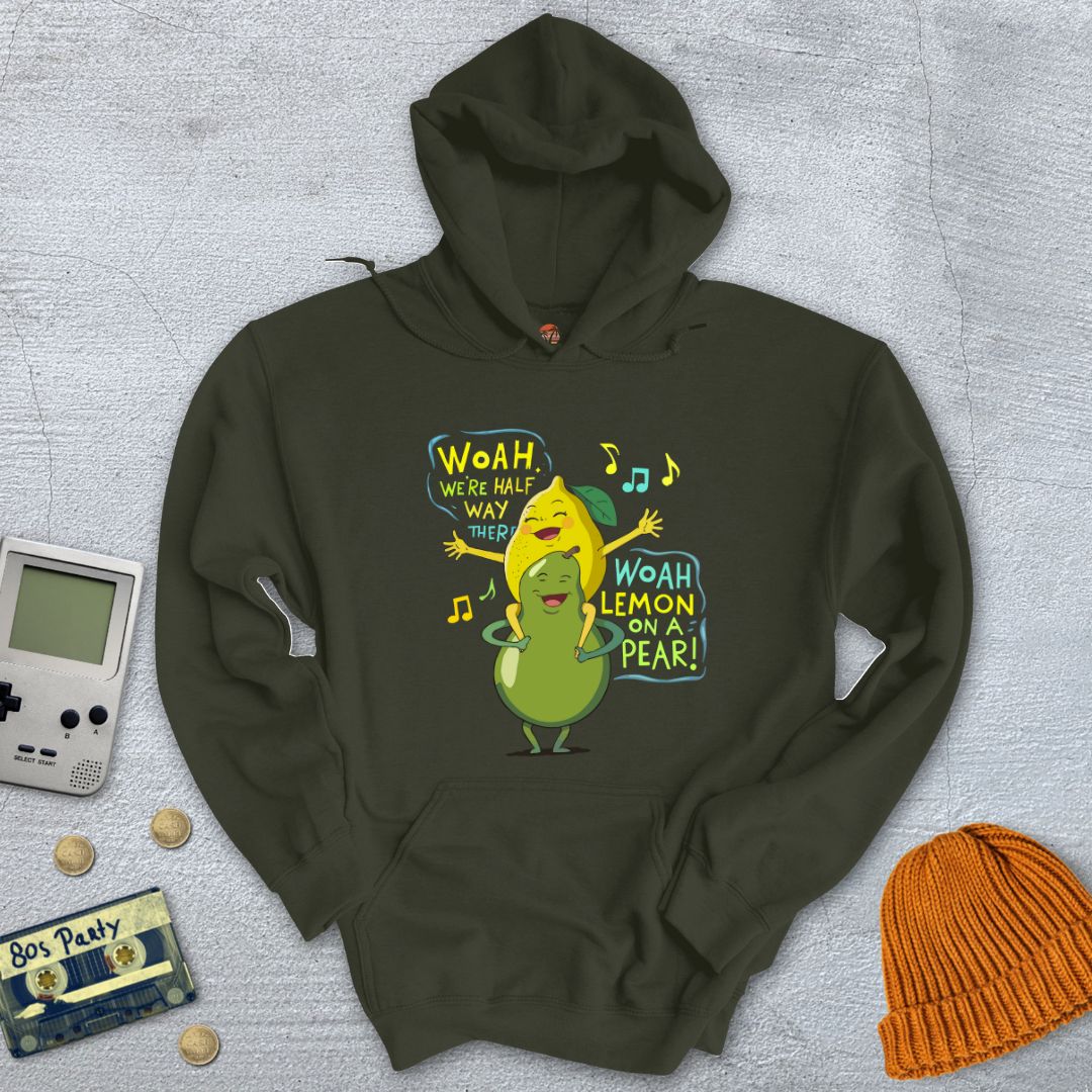 Printify Hoodie Military Green / S Lemon on a Pear - Hoodie
