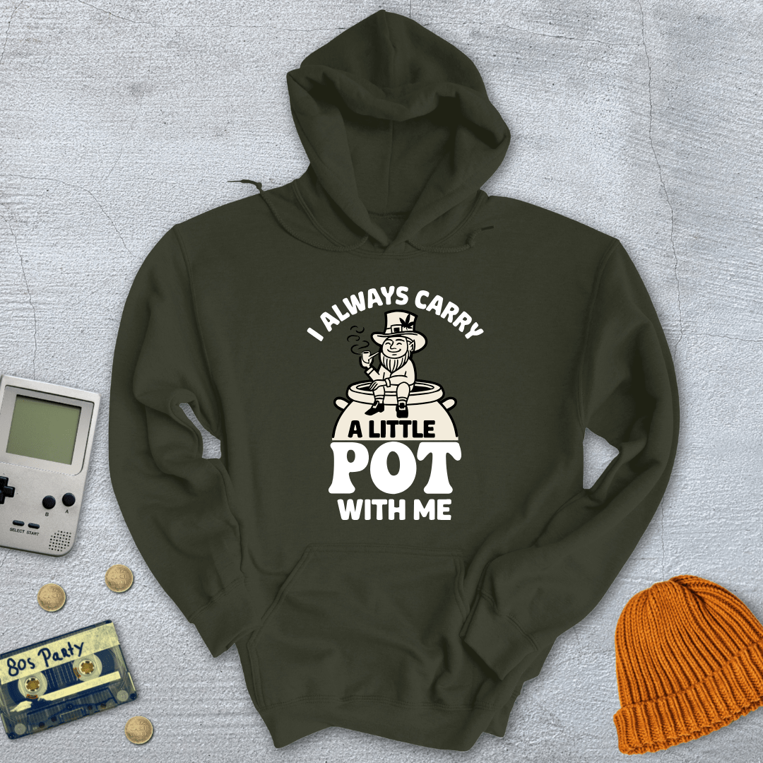 Printify Hoodie Military Green / S Little Pot - Hoodie