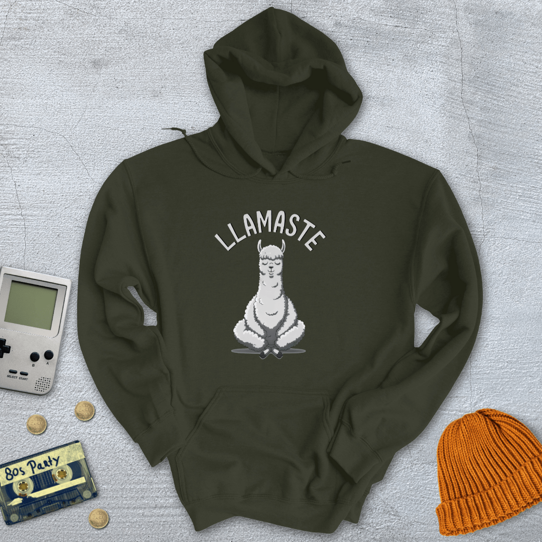 Printify Hoodie Military Green / S Llamaste - Hoodie