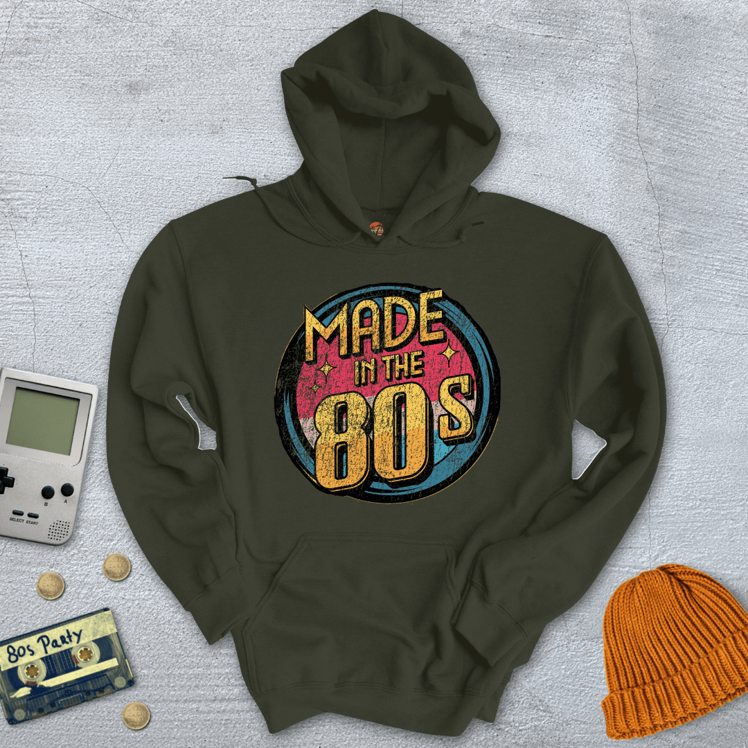 Printify Hoodie Military Green / S Made in the 80s - Hoodie