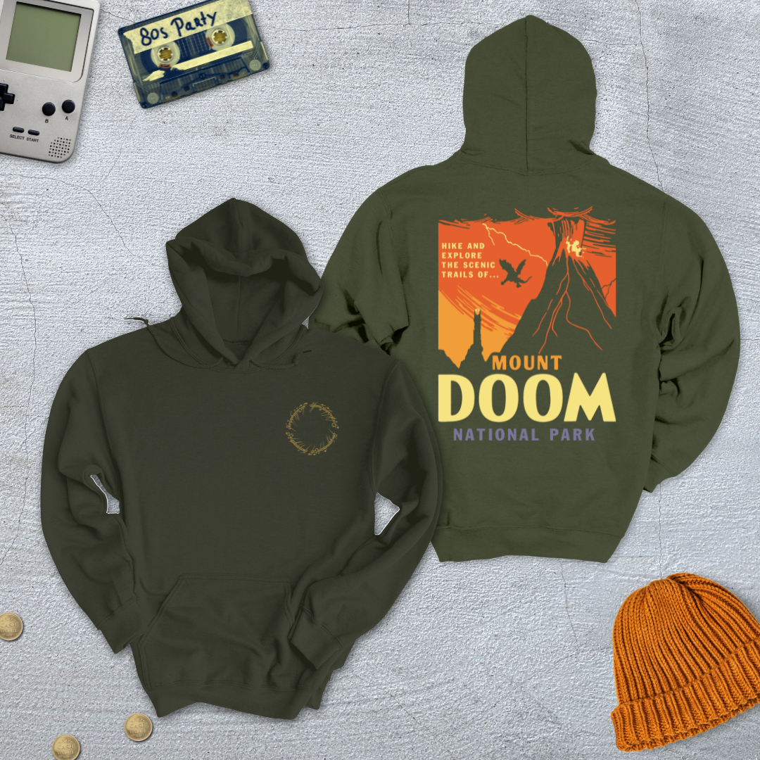 Printify Hoodie Military Green / S Mt Doom - Hoodie