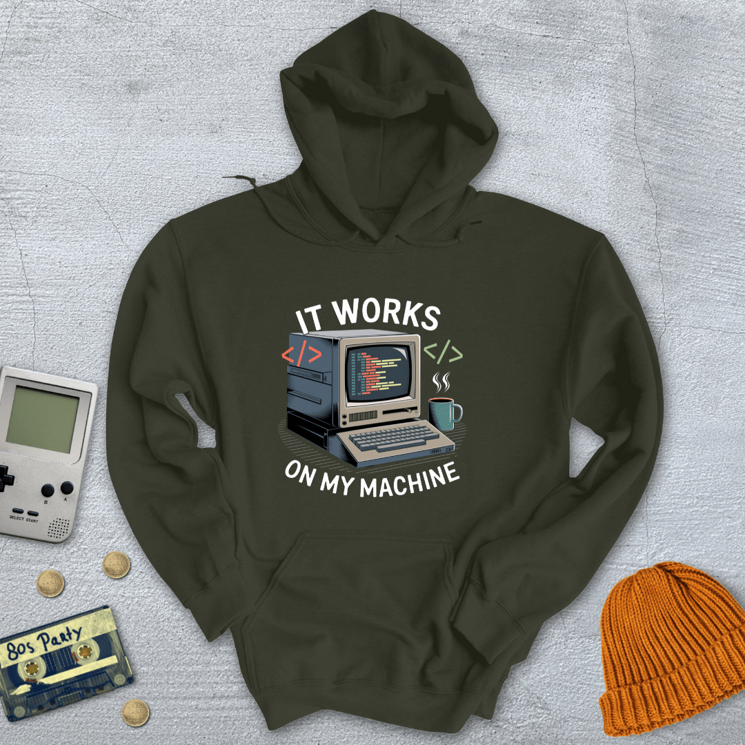 Printify Hoodie Military Green / S My Computer - Hoodie