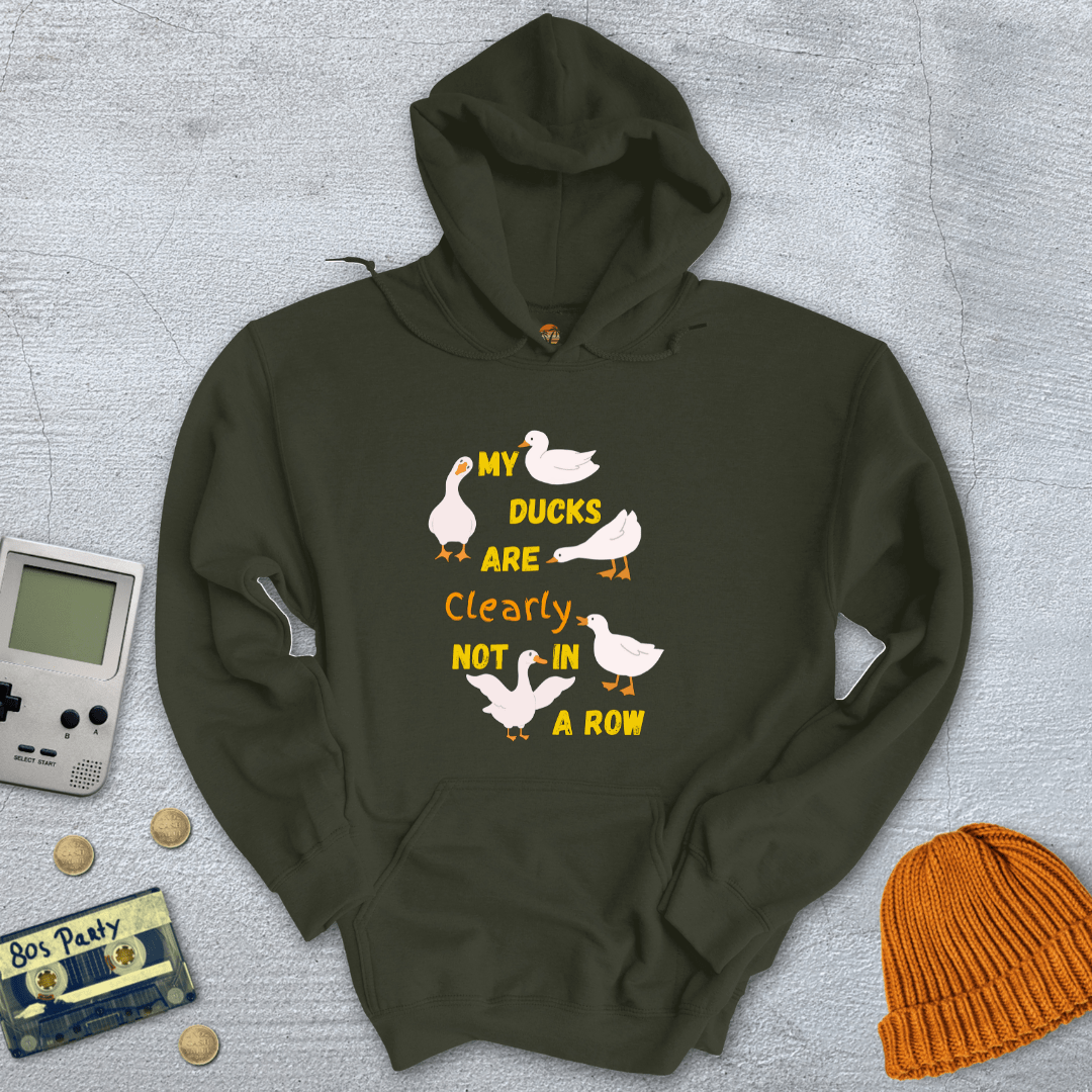 Printify Hoodie Military Green / S My Ducks - Hoodie