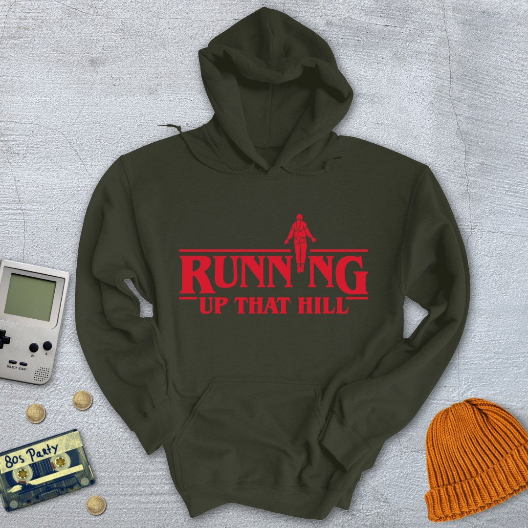 Printify Hoodie Military Green / S Running up that Hill - Hoodie