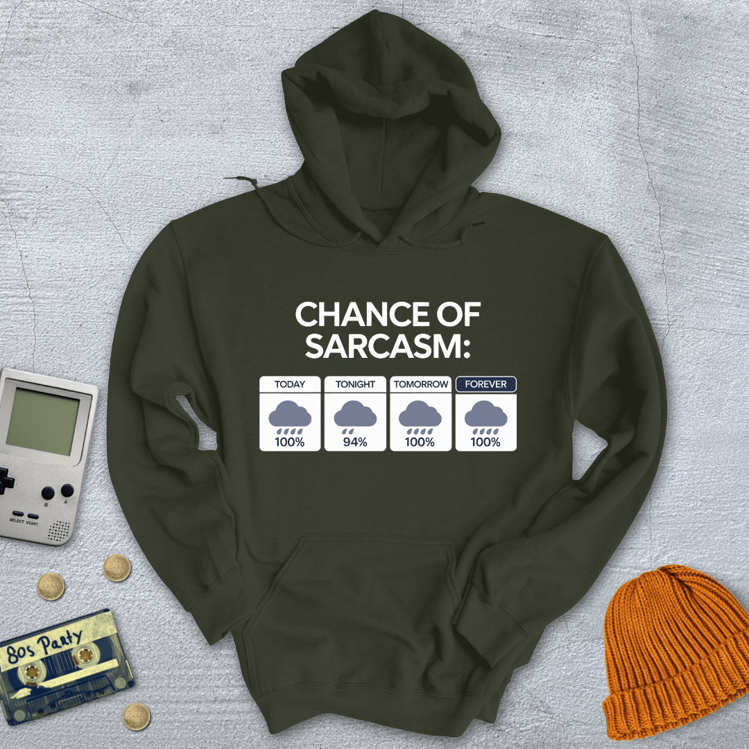 Printify Hoodie Military Green / S Sarcasm - Hoodie